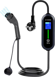 Cargador para coche eléctrico, cable de carga para coche eléctrico 3.5kW [3.5m, 8/10/13/16A], con pantalla digital controlable, cargador EV tipo 2 compatible con enchufe IEC62196, GB/T y otros (negro)
