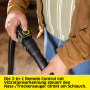 Aspirador en seco y húmedo KÄRCHER WD 7 Control P S, 30 l, 1400 W, FILTelligence, función de soplado, mando a distancia, toma de corriente, acero inoxidable