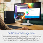 Monitor Dell U2724D UltraSharp de 27" QHD (2560x1440), 120 Hz, IPS Black, 5 ms, 98% DCI-P3, 2x USB-C, 2x DisplayPort, HDMI, 3x USB, garantía de 3 años, plata