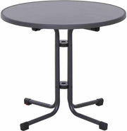 Mesa plegable Paco Ø 80 cm antracita mate acero/melamina