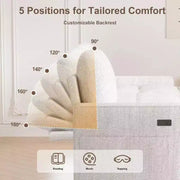 Sofá cama convertible en forma de U de 104" con almacenamiento