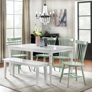 Sillas de comedor de madera maciza con respaldo de barrotes Simple Living Venice (juego de 2)