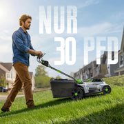 Cortacésped a batería ETOOLAB 40V 2x20V 43cm 500m² sin escobillas, kit de mulching, cesta colectora de 50L, 6 alturas de corte, 2x4,0Ah con cargador