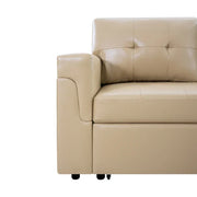 Sofá seccional reversible convertible con cama extraíble, chaise longue con almacenamiento oculto y patas duraderas