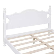 Base de cama de madera tamaño Queen Whisen, base de plataforma con soporte de listones de madera