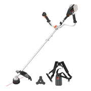 Desbrozadora inalámbrica WG084E.9 40V, ancho de corte de 38 cm, diámetro de cuchilla de 25,5 cm, manillar doble, sistema de doble hilo, sin batería