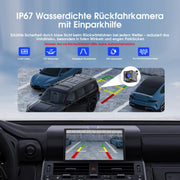 Avylet 9,26'' Apple CarPlay para coche con cámara de visión trasera, pantalla táctil portátil, navegación GPS, control por voz Google/Siri, Android Auto, Bluetooth, AUX/FM, Mirror Link, OTA, inalámbrico