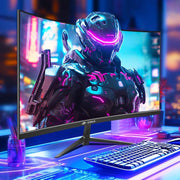 Monitor gaming curvo CRUA de 27 pulgadas, 280 Hz, monitor para PC FHD 1080P 1800R, 1 ms GTG con FreeSync, baja desenfoque de movimiento, protección ocular, VESA, DisplayPort, HDMI, negro