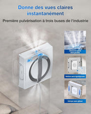 ECOVACS WINBOT W2 Pro Omni Robot limpiacristales con estación multifunción, se recarga durante el funcionamiento, boquilla de triple atomización, sistema de protección de 12 niveles