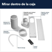Pinguino PAC EM90K SILENT Aire Acondicionado Portátil 9.800 BTU/h, 2,5 kW, hasta 85 m³, función deshumidificador y ventilación