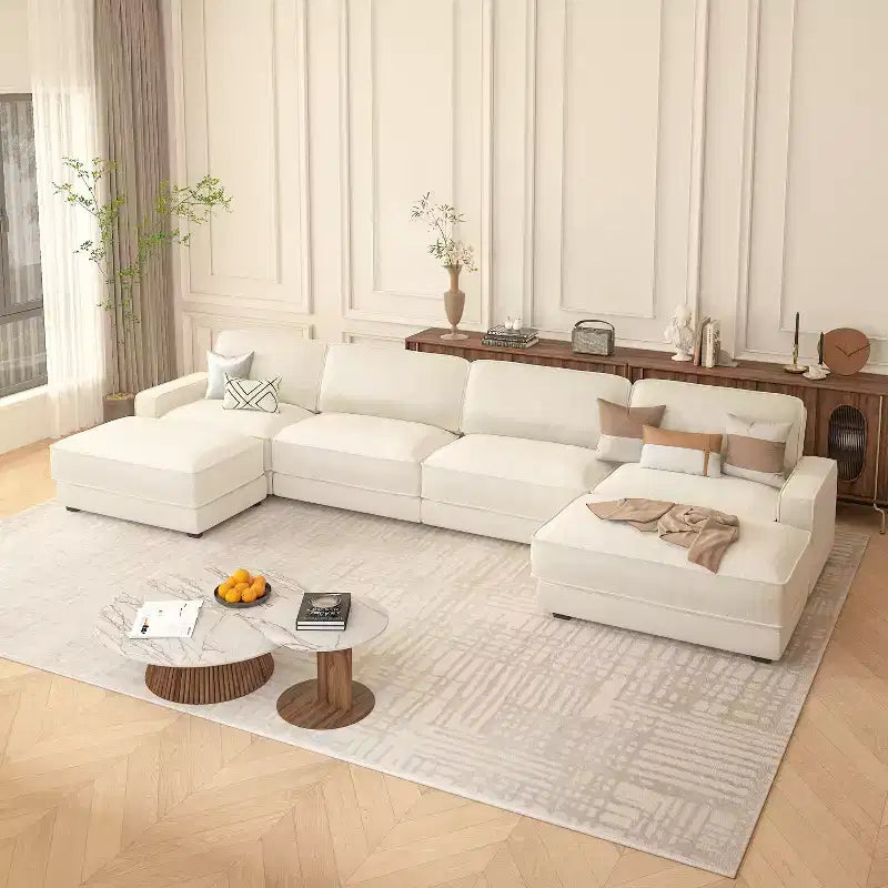 Sofá seccional modular extra grande Dyonery 158, tela de CHENILLE con asiento profundo, montaje sin herramientas