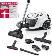 Aspiradora sin bolsa Bosch Serie 6 BGC41X36, aspiradora de trineo, ideal para alérgicos, filtro higiénico, boquilla para parqué, alfombras y baldosas, gran potencia de succión, silenciosa, 700 W, azul