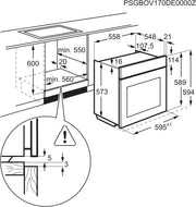 Horno empotrable AEG – Serie 5 Aire caliente circular: resultados de cocción uniformes en 3 niveles – Autolimpieza por pirólisis – 25 programas automáticos – Pantalla táctil LED – Calentamiento rápido – Negro – BPE53516AB