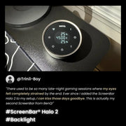 Lámpara de monitor ScreenBar Halo 2 con luz trasera, USB, 5 W, 2700–6500 K, regulable, sensor de movimiento, mando inalámbrico, para monitores de 0,43–6 cm