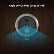 EZVIZ CP4 Mirilla Digital con Cámara 1080P, Videoportero Inteligente, Pantalla Táctil de 4.3'', Batería de 4600mAh, Detección Humana, Audio Bidireccional, Visión Nocturna de 5m
