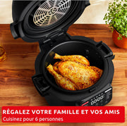 Moulinex Multicook Stir&Fry, Multicocina y freidora de aire, pala mezcladora automática, 14 programas, cocción en 2 niveles, MZ7408F0
