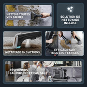 Rowenta X-Clean 10 y Clean it, Aspiradora friegasuelos inalámbrica y limpiadora de alfombras, perfecta para manchas difíciles y pelos, suelos duros, moquetas y alfombras GZ7540WO + IN5010F0