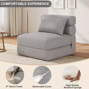 Sofá cama plegable, moderno y cómodo, con almohada mejorada, silla cama convertible, sofá de suelo plegable de espuma viscoelástica, cómodo para el hogar y la oficina