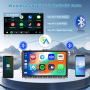 Ohradio 2G+64G 9" Android 15 Autorradio para VW Golf Polo Touran Caddy Passat Seat Estéreo con CarPlay inalámbrico Android Auto GPS FM/RDS Radio WiFi 2USB + Cámara de visión trasera + MIC - 2DIN