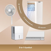 DREAME P-Wind10 7000 BTU Aire acondicionado portátil, 3 en 1: Enfriador, deshumidificador y ventilador. Flujo de aire 3D, control por aplicación y mando a distancia, modo de suspensión, autoevaporación, instalación sencilla