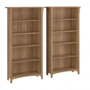 Librero alto de 5 estantes Salinas (juego de 2) de Bush Furniture
