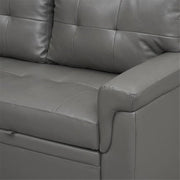 Sofá seccional reversible convertible con cama extraíble, chaise longue con almacenamiento oculto y patas duraderas