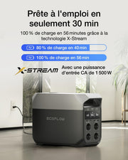 Estación eléctrica portátil EcoFlow DELTA 3, capacidad de 1024 Wh, celdas LFP, carga del 70% en 30 min, ampliable hasta 5 kWh, generador solar para camping, autocaravanas y alimentación de respaldo