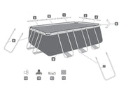 Piscina con estructura Power Steel™ set completo con bomba de filtrado, aprox. L 412 x An 201 x Al 122 cm