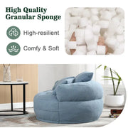 Sillón redondo tipo perezoso – Blanco/Azul/Gris/Amarillo/Naranja/Rojo rosa/Azul marino/Verde, asiento individual y doble