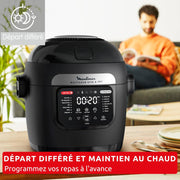 Moulinex Multicook Stir&Fry, Multicocina y freidora de aire, pala mezcladora automática, 14 programas, cocción en 2 niveles, MZ7408F0