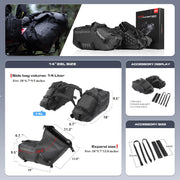 Rhinowalk Alforjas para Moto Impermeables Antivibración Bolsas Laterales de Motor Bolsos de Hombro para Moto 28L, 1 Par
