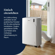 Acondicionador de aire portátil 3 en 1 De'Longhi Pinguino para hasta 27 m², 9400 BTU, silencioso, mando a distancia, 24 h, clase energética A, PACEM82