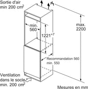 Bosch KIR41VFE0, Serie 4, Frigorífico pequeño, Integrable, 122,5 x 56 cm, 204 L [Clase de eficiencia energética E]
