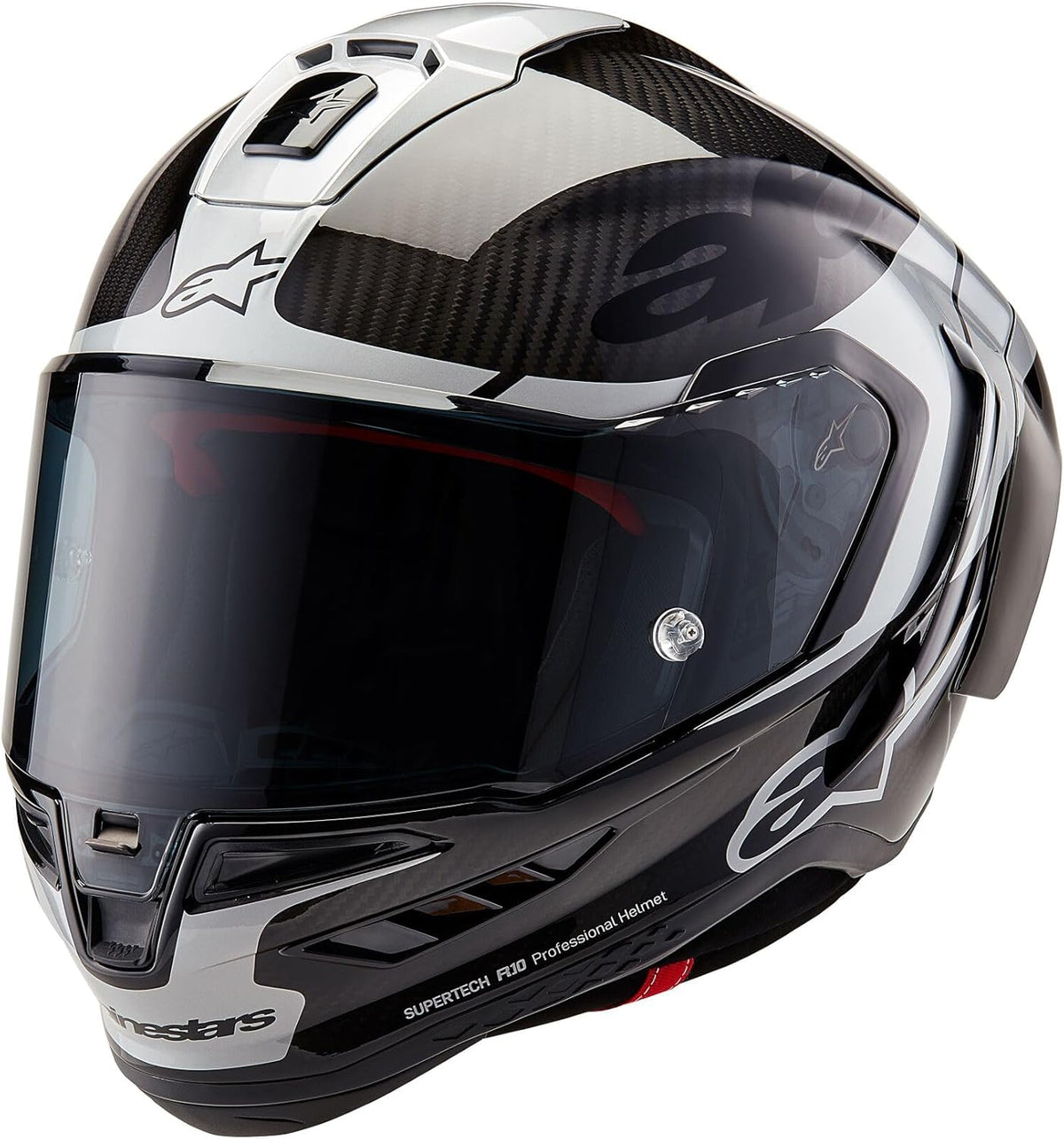 Casco Alpinestars Supertech R10 Element Carbon, negro/plata, S (55/56)