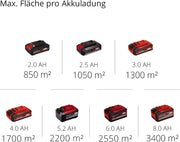 Barredora a batería Einhell TE-SW 18/610 Li-Solo Power X-Change (18 V, iones de litio, depósito de suciedad de 20 l, ancho de trabajo de 61 cm, posición de estacionamiento, manillar ajustable, labio extraíble, interruptor de encendido/apagado), rojo