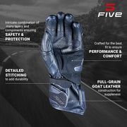FIVE Guantes de moto RACING, RFX4 EVO, Guantes deportivos polivalentes para carretera y circuito