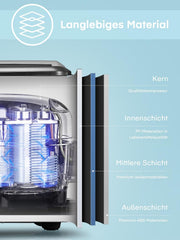 Máquina de hielo ganadora del test 2025, 14 kg en 24 horas, 9 cubitos de hielo en 6-8 minutos, funcionamiento silencioso, fabricador de hielo de 120W con pala y cesta, máquina de hielo pequeña para el hogar, oficina