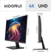 Monitor de PC KOORUI N07 de 27 pulgadas, 4K UHD (3840x2160), IPS 60Hz HDR10 Adaptive Sync, 2x HDMI 2.0 y DisplayPort 1.4, VESA 100x100mm, cuidado ocular