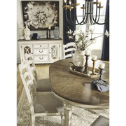 Paquete de comedor de 8 piezas Realyn en blanco/marrón de Signature Design by Ashley