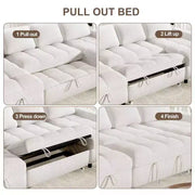 Sofá cama convertible en forma de U de 104" con almacenamiento