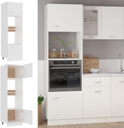 vidaXL Mueble para microondas Lyon blanco 60 x 57 x 207 cm madera contrachapada