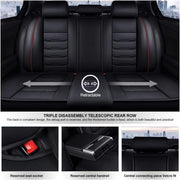 VERED Juego de fundas de asiento para coche para MG ZS MG4 MG5 ZS EV 2022 2023 2024 2025, 5 plazas, piel sintética, protector impermeable para asientos delanteros y traseros, accesorio, B-Negro