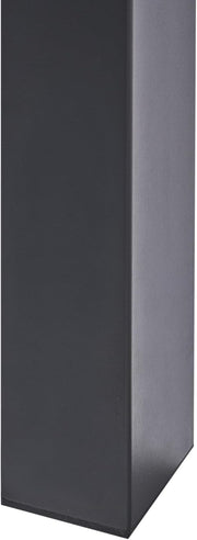 Mesa de jardín Beliani HPL efecto piedra gris rectangular 160/220x90 cm extensible con estructura de metal negra Binasco