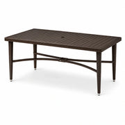 Mesa de jardín rectangular de polimadera y aluminio marrón