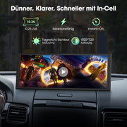 Pantalla LAMTTO para Carplay con Net-flix y Youtube, pantalla de 10.25 pulgadas con A-pple CarPlay inalámbrico y Android Auto, cámara de visión trasera, pantalla dividida, navegación, Bluetooth dual, FM, Mirror Link para iOS 10+ y Android 11+