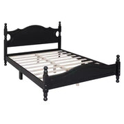 Base de cama de madera tamaño Queen Whisen, base de plataforma con soporte de listones de madera