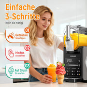Máquina de granizados: máquina de helados y granizados de 2,5 L para el hogar, con pantalla LED, 6 programas preestablecidos para helados, frappés, batidos y limpieza automática (negro)