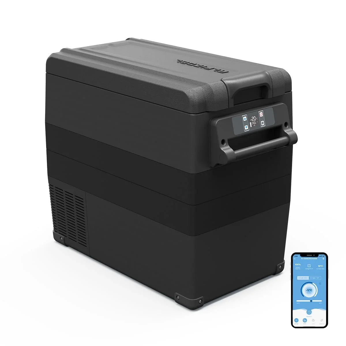 Nevera portátil de compresor Alpicool NCF55 50L 12V mini nevera de camping para coche clase energética C
