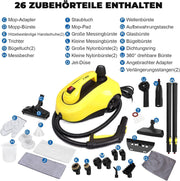 Limpiador a vapor TVD, limpiador de tapicería, limpiador a vapor con cable de alimentación extralargo de 5 m para suelos, horno, coche, azulejos, alfombras, tapicería, sofás, chinches.