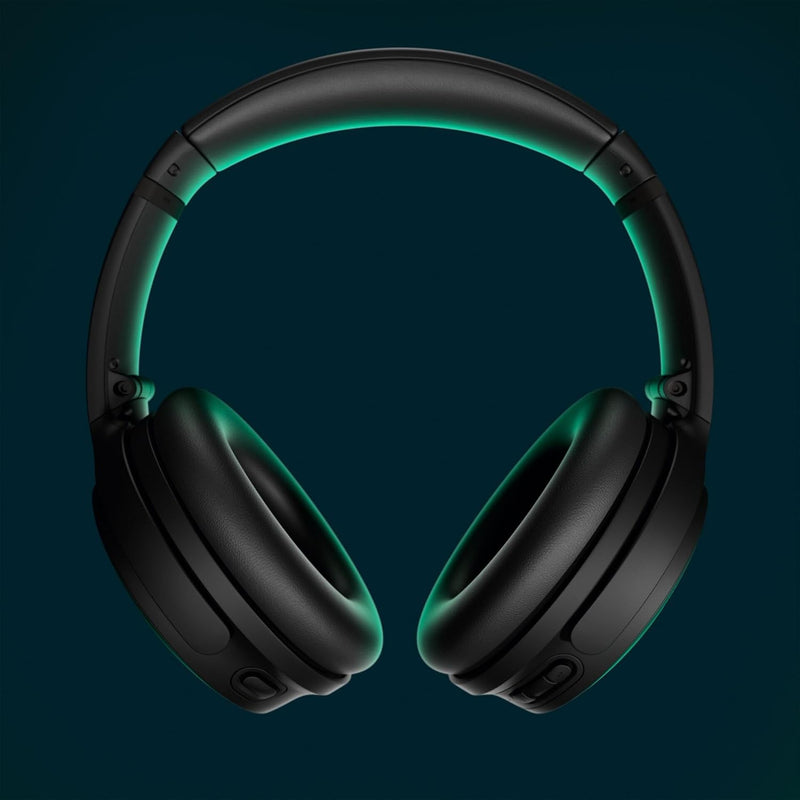 Auriculares inalámbricos Bose QuietComfort SC con micrófono y cancelación de ruido, auriculares Bluetooth circumaurales con cancelación de ruido, hasta 24 horas de batería, con estuche blando, negro